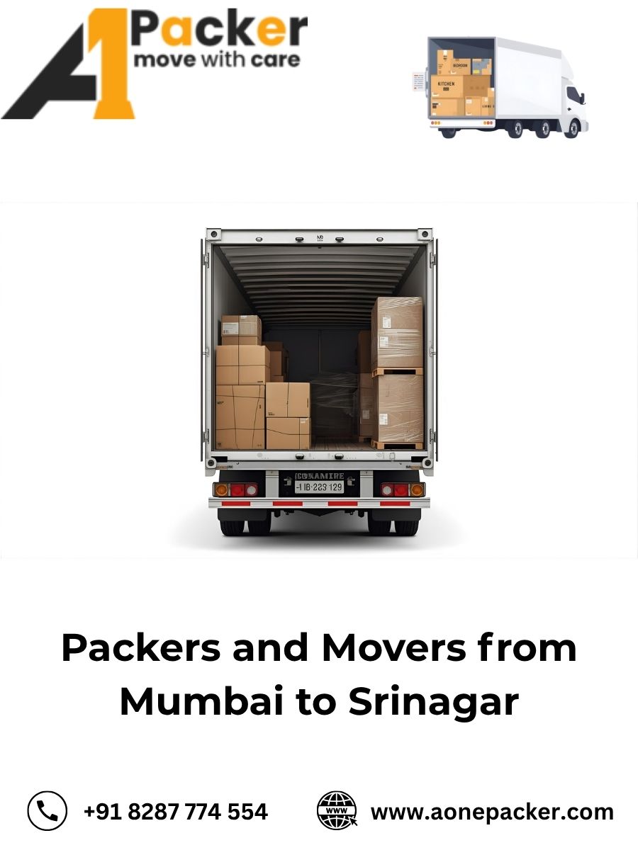 Packers and Movers Charges from Mumbai to Srinagar