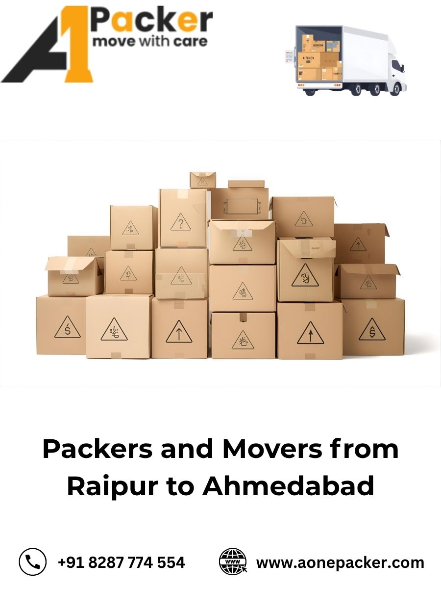 Packers and Movers from Raipur to Ahmedabad