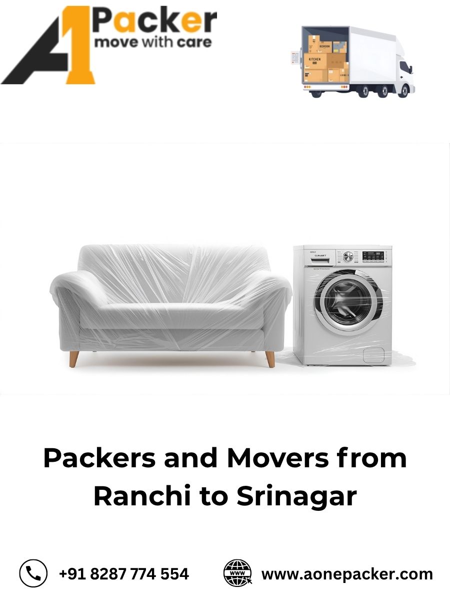 Packers and Movers from Ranchi to Srinagar