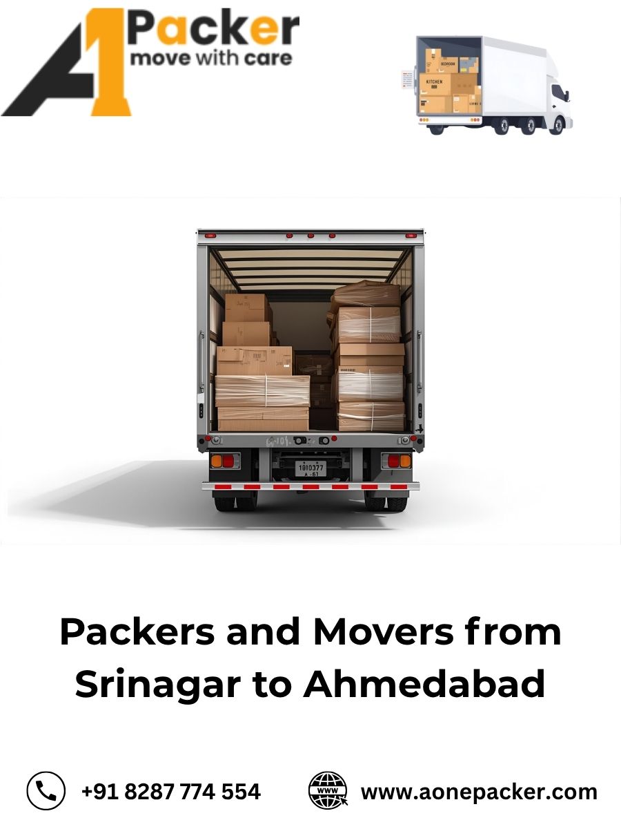 Packers and Movers from Srinagar to Ahmedabad