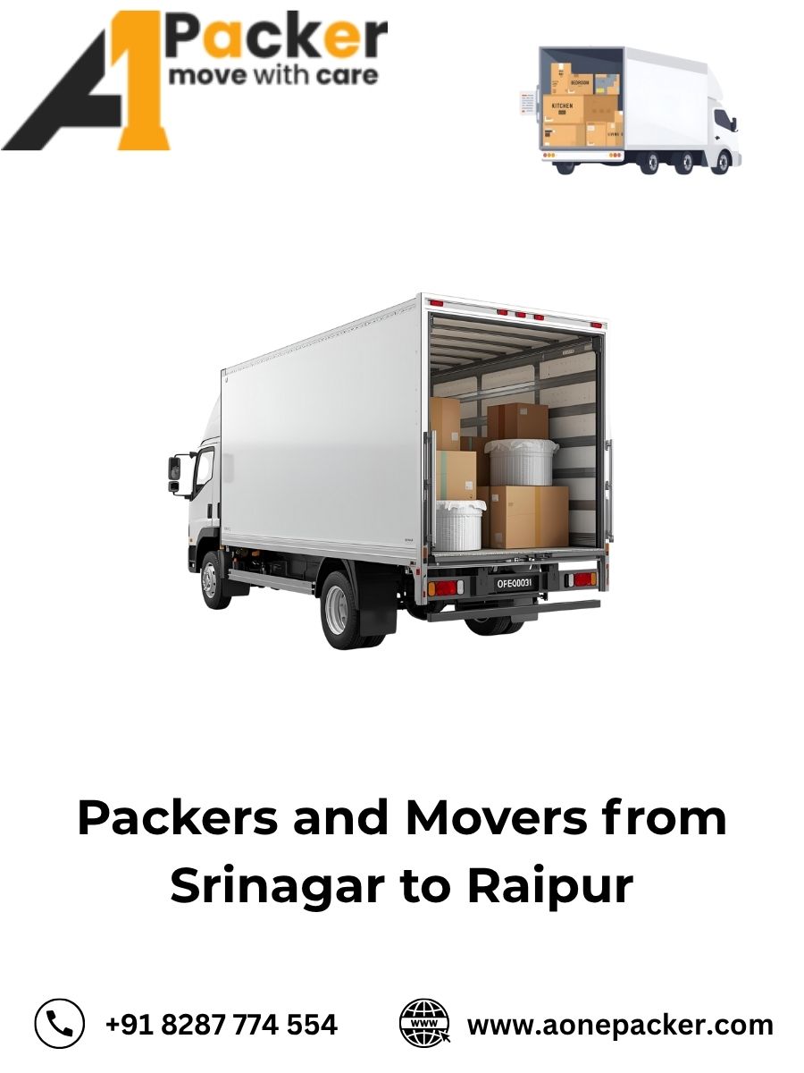 Packers and Movers from Srinagar to Raipur