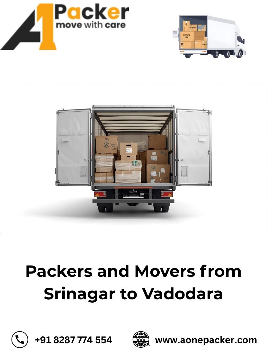 Packers and Movers from Srinagar to Vadodara