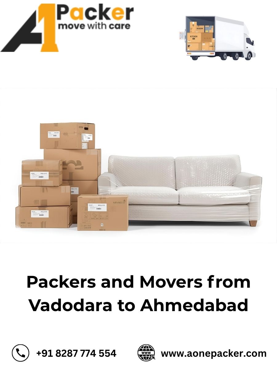 Packers and Movers from Vadodara to Ahmedabad